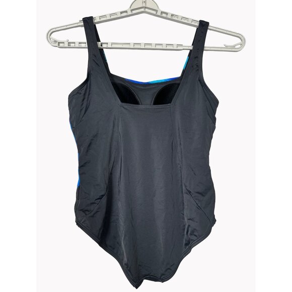 Swimsuits For All Women’s Plus 20 Blue One Piece Wireless Padded Swimsuit New - Picture 8 of 8